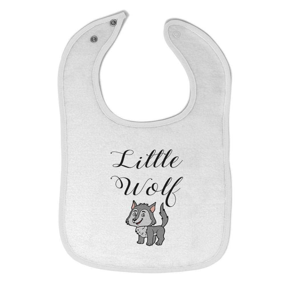 Toddler & Baby Bibs Burp Cloths Woodland Little Wolf Funny Humor Cotton Baby Items For Baby Girl & Boy White Design Only