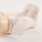 Qandsweet Baby Girl Knee-High Socks Toddlers Bow Stockings Newborn Infant Sock (0-12 Months,Hollow-5 Pairs)