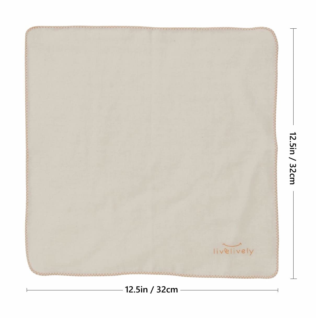 Livelively 3-Pack 100% Natural Organic Cotton Gauze Washcloths Wipes Face Towels For Babies With Sensitive Delicate Skin, Soft A