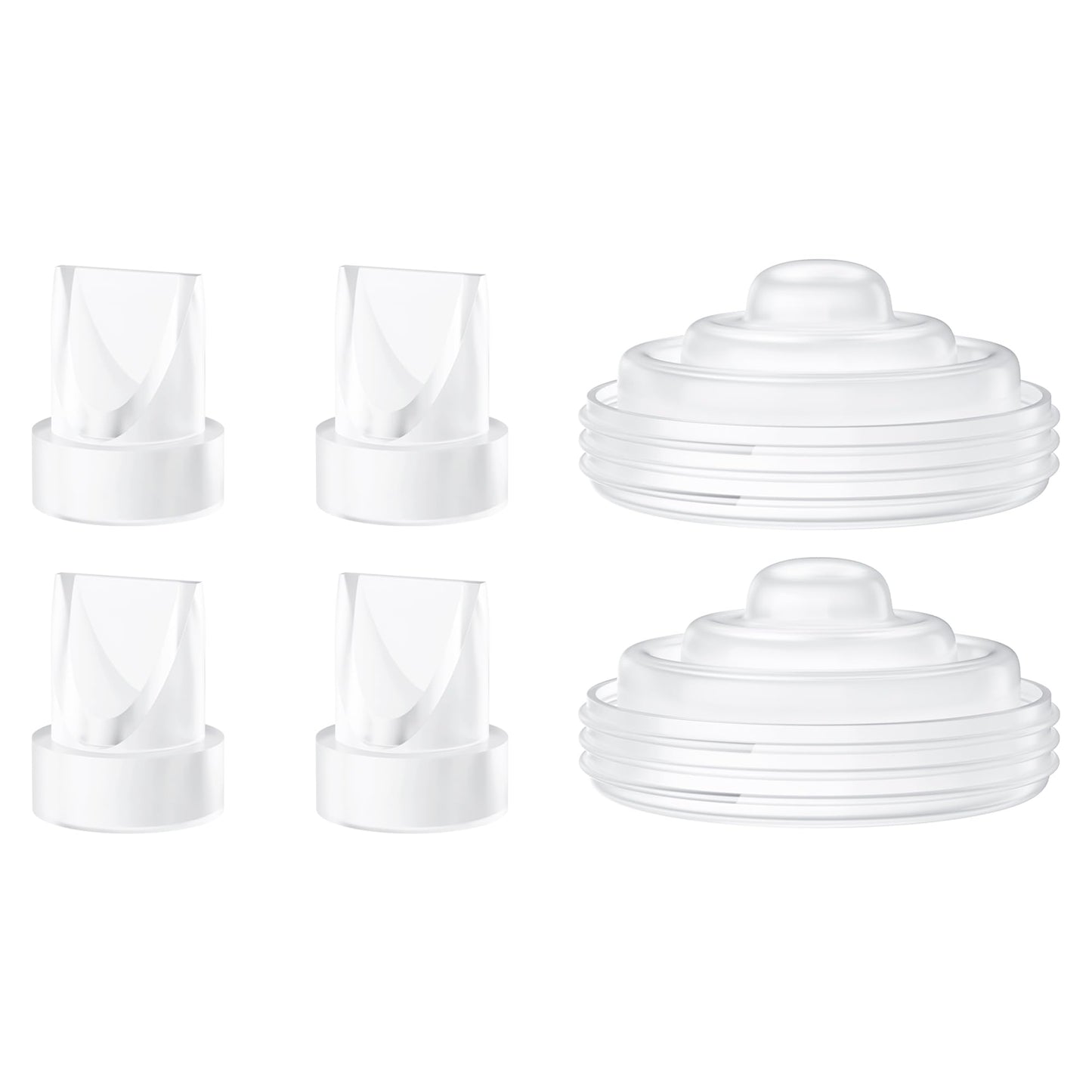 TOVVILD 4PCS Duckbill Valves 2PCS Silicone Diaphragm Compatible with Momcozy M5 Breast Pump, Breast Pump Replacement Parts Acces