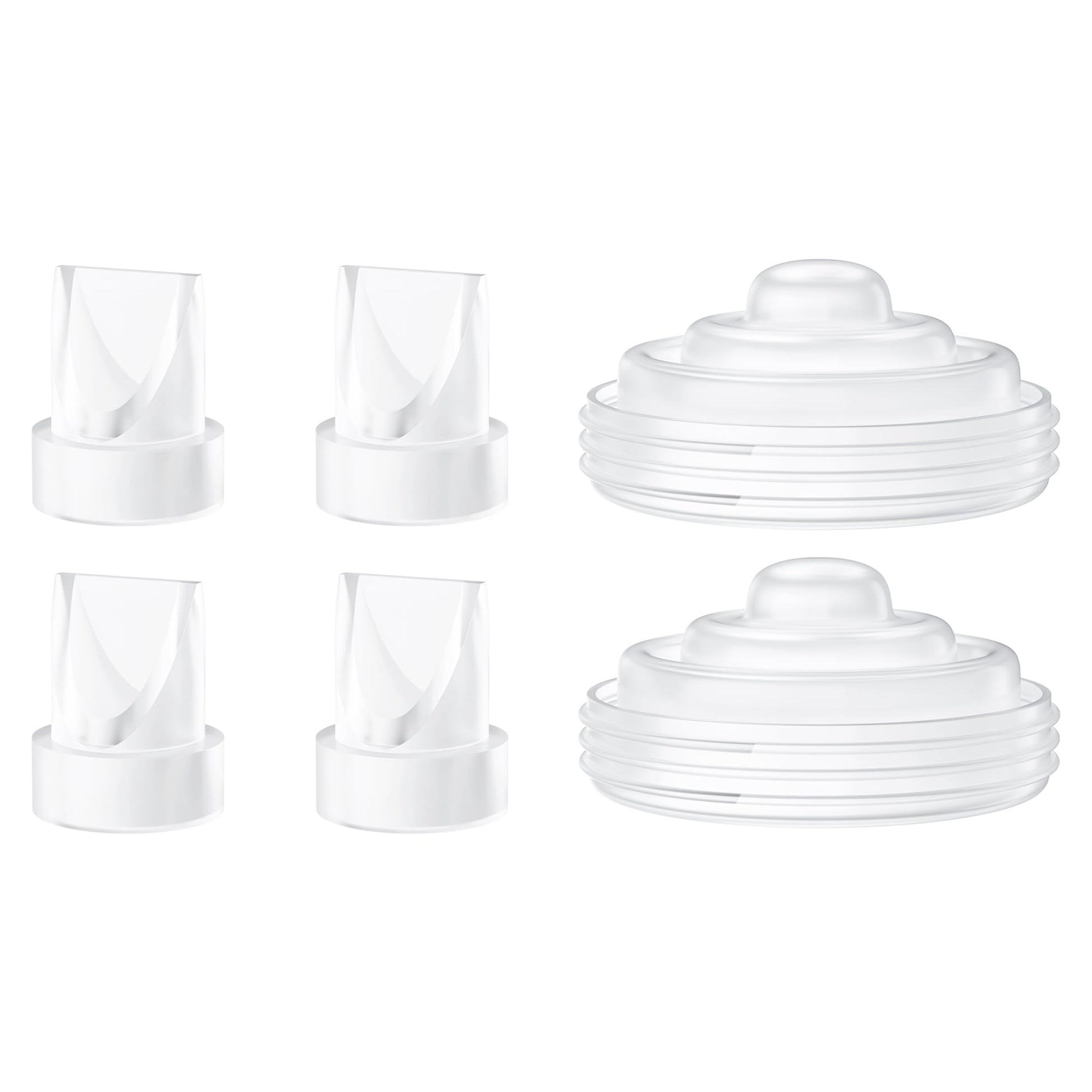 TOVVILD 4PCS Duckbill Valves 2PCS Silicone Diaphragm Compatible with Momcozy M5 Breast Pump, Breast Pump Replacement Parts Acces