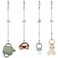 Toy Safety Straps, Silicone Pacifier Clips, 4Pack Adjustable Straps for Strollers, High Chair, Shopping Cart (Blush)