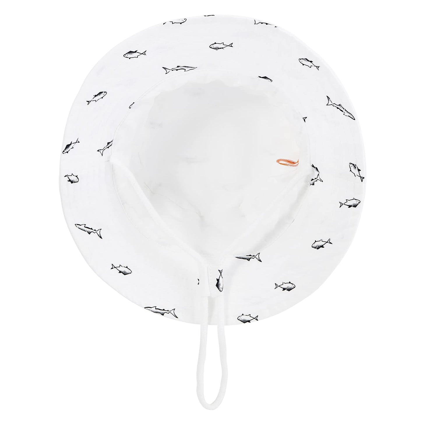 Durio Baby Girl Sun Hat Sun Protection Hats Wide Brim , Summer Hat Beach Hat Toddler Hats For Girls Boys C White Fish 6-12 Month