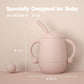 Cuddle Campus Pack Of 2 Silicone Baby Training Cup, Shatterproof Toddler Sippy Cups With Straw, Open Cup For Baby, 6+ Months 4 O