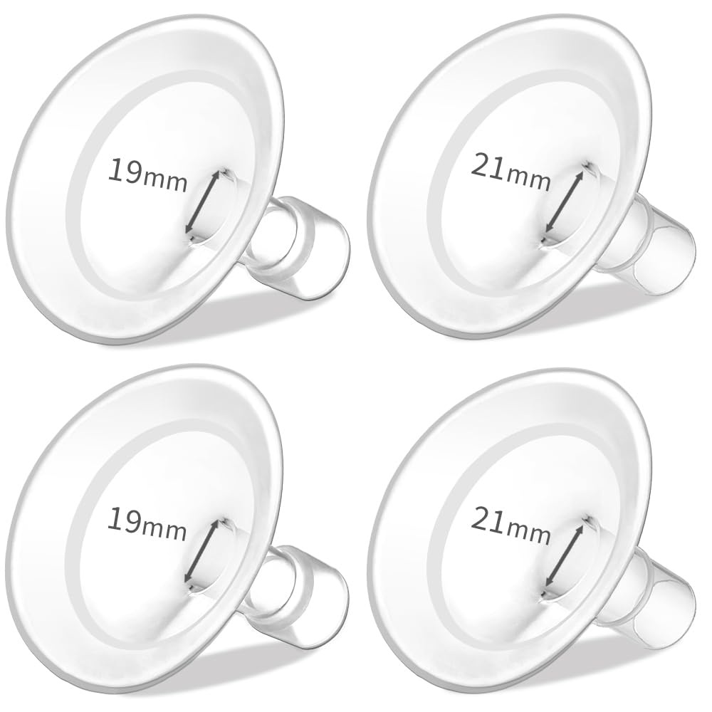 Pumpmom-Us 19Mm And 21Mm Oval Flanges Compatible With Medela Breast Pump Parts, Replace Nipple Shields For Pump In Style Persona