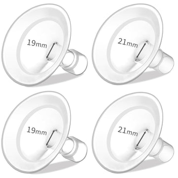 Pumpmom-Us 19Mm And 21Mm Oval Flanges Compatible With Medela Breast Pump Parts, Replace Nipple Shields For Pump In Style Persona