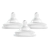 Boon Nursh Curve Silicone Baby Bottle Nipples - Platinum Food-Safe Silicone Bottle Nipples - Medium Flow Nipples For Baby Bottle