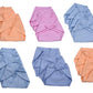 Dolphers Nappy For New Born Baby  Set Of 24 Pcs/Cotton Cloth Langot For Babies # 06 Months # Double Layer Nappies # U Shaped #