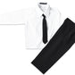 Black N Bianco Boys Suit With Tie For Toddlers And Infants. (Large 12-18 Months, Black)