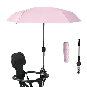 Nakazawa Stroller Sunshade Clip-on Adjustable Universal, Adjustable Steering Angle, Reinforced Umbrella Frame, Compact and Light