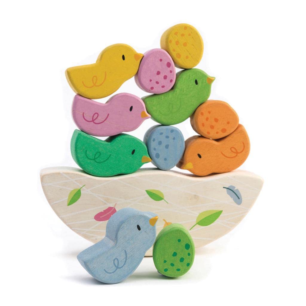 Tender Leaf Toys - Rocking Baby Birds - 12 Piece Balance Toy - STEM Toy - Early Learning to Develop Strategic Thinking and Fine 