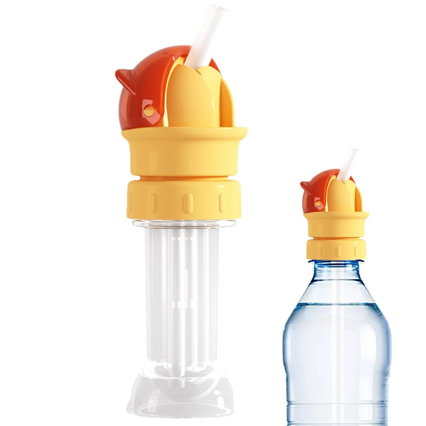 Water Bottle Spout Adapter for Kids, Reusable Children Beverage Water Bottle Straw Lid, No-Spill Silicone Bottle Top, Silicone C