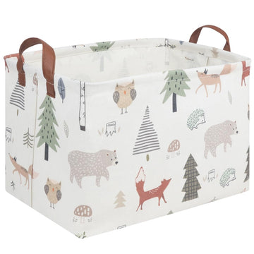 Fxolcshe Rectangular Animals Basket,Waterproof Storage Bin For Bedroom,Nursery Hamper,Empty Cute Storage Bin Organizer,Animal St