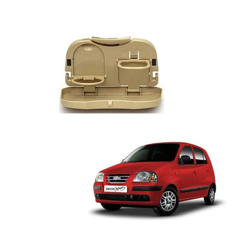Stylish Foldable Compact Car Back Seat Tray for Food/Drinks/Cup/Bottle Holder Universal Pack of 1 Suitable for Hyundai Santro Xi