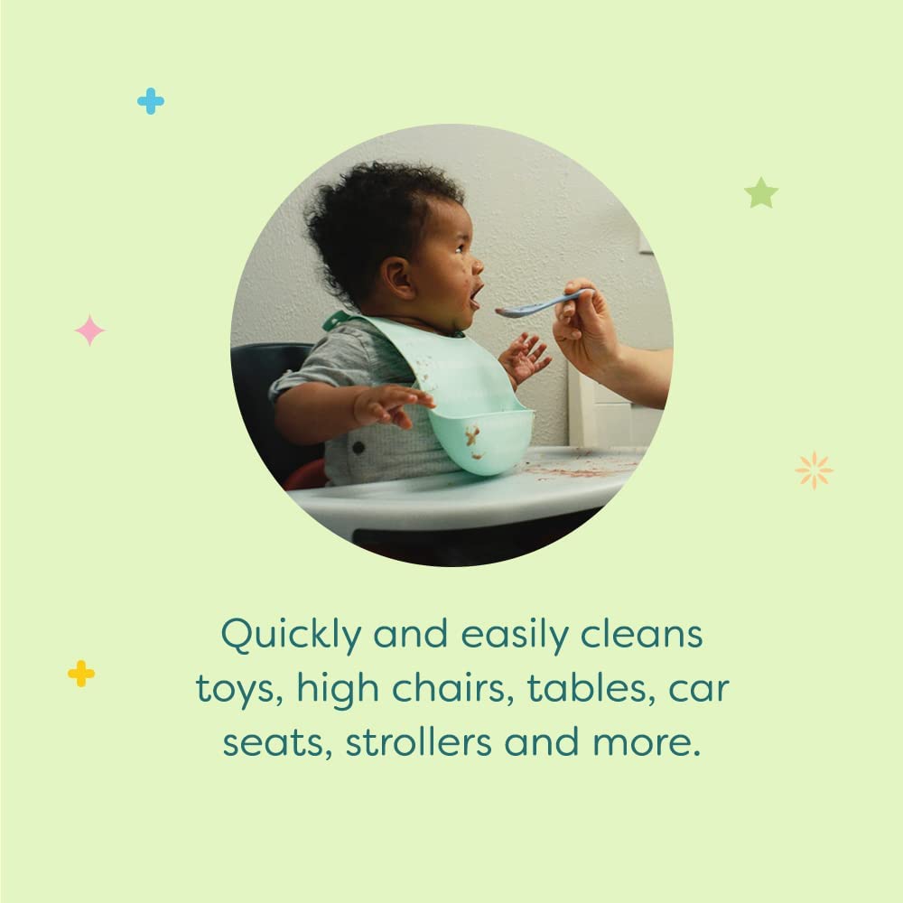 Babyganics All Purpose Surface Wipes, Fragrance Free, 75 Count (Pack Of 2), Plant Based And Non-Abrasive, No Ammonia, No Bleach
