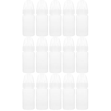 Doitool 15 Pcs Newborn Disposable Milk Bottles Babies Supple Milk Bottles Classic Clear Neck Bottles (White)