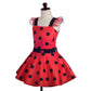 Dressy Daisy Girls Polka Dots Ladybug Dress Up Costume Birthday Halloween Christmas Fancy Party Outfit Size 6X-8 Red