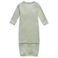 O2 Baby Baby Organic Cotton Kimono Gown With Mitten Cuffs And Fold-Over Pouch, Unisex Long Sleeve Infant Sleeper Sleeping Bag(3-