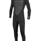 ONeill Mens Reactor-2 32mm Back Zip Full Wetsuit, BlackBlack, 3XL