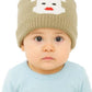 Mikoniko Kids Soft Woollen Winter Beanie Cap  Warm & Stretchable Wool Hat For Boys & Girls |Beige 2 Pcs| Age 1 To 10 Years