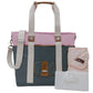 Vilah Bloom Harbor Side Tote Diaper Bag, Pink Elephant