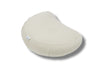 NutriBuck Crescent Shape Zafu Meditation Yoga Cushion Filled with Buckwheat Hulls (Cream)