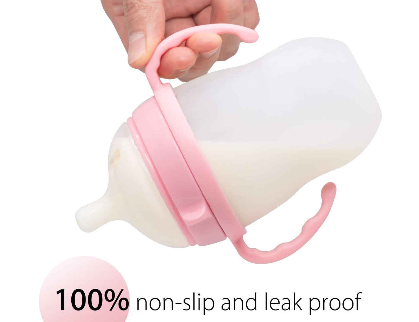 Chubbiee Baby Bottle Handles For Comotomo 5 Ounce & 8 Ounce Silicone Baby Bottles, Compatible Comotomo Bottle Holder For Baby, P