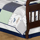 Navy Blue, Mint And Grey Woodsy Deer Boys Toddler Bedding 5 Piece Comforter Sheet Set
