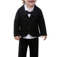 Baby Boys' Blazer Long Sleeves Shirts Pants Gentleman Suit 3 Pieces Sets Black 4-5 Years