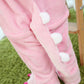 Fanhong Kids Dinosaur Onesie Pajamas Halloween Costume Child Christmas Cosplay Pyjama Plush Fleece Sleepwear (Pink Dinosaur, 2 Y