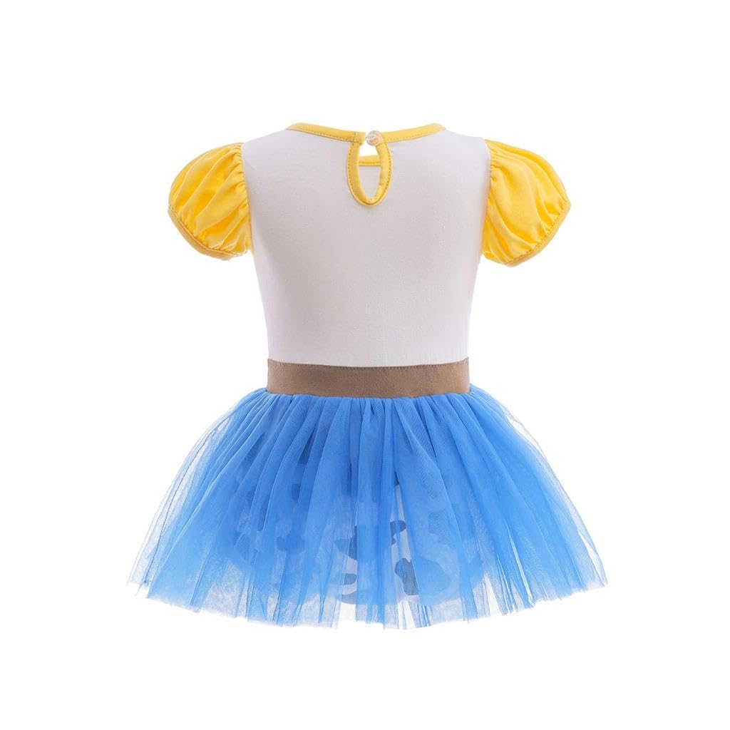 Dressy Daisy Infant Baby Girl Cowgirl Princess Onesie Romper Dress Halloween Costume Bodysuit With Headband Size 12-18 Months