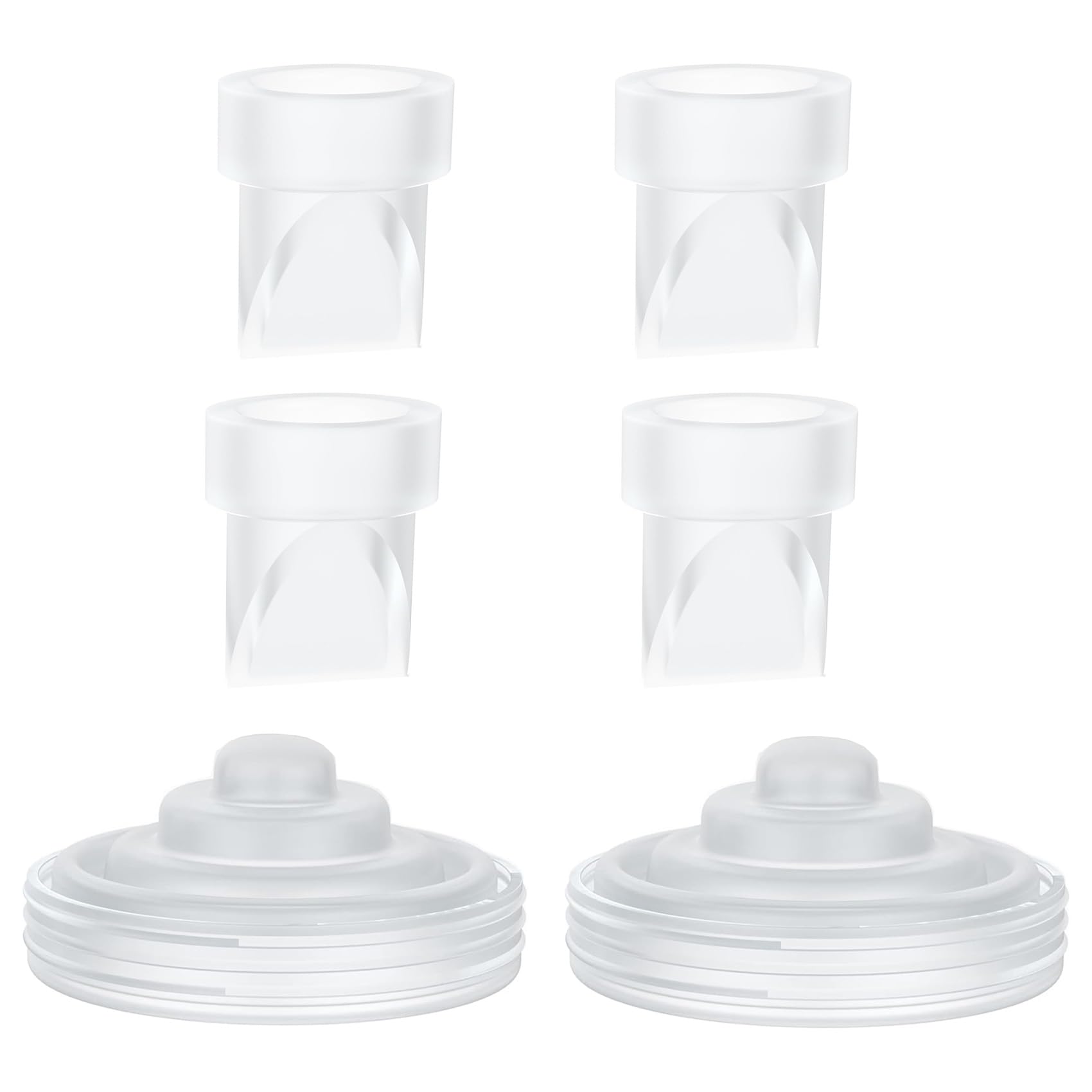 Mompmuir 4Pcs Duckbill Valves & 2Pcs Silicone Diaphragm Compatible With Momcozy M5 Wearable Breast Pump Parts, Replacement Parts