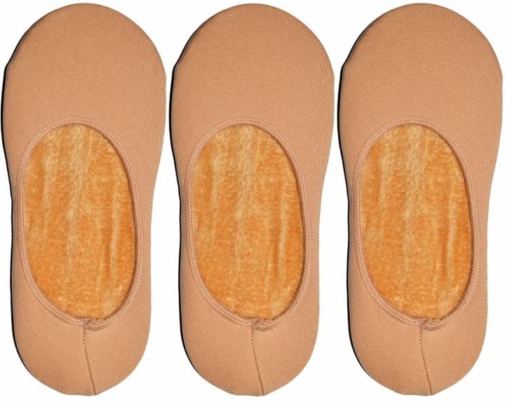 Shopping Shots Velvet No Show Socks With Fleece Inside, No Show Invisible Socks Pack Of 3 Pairs
