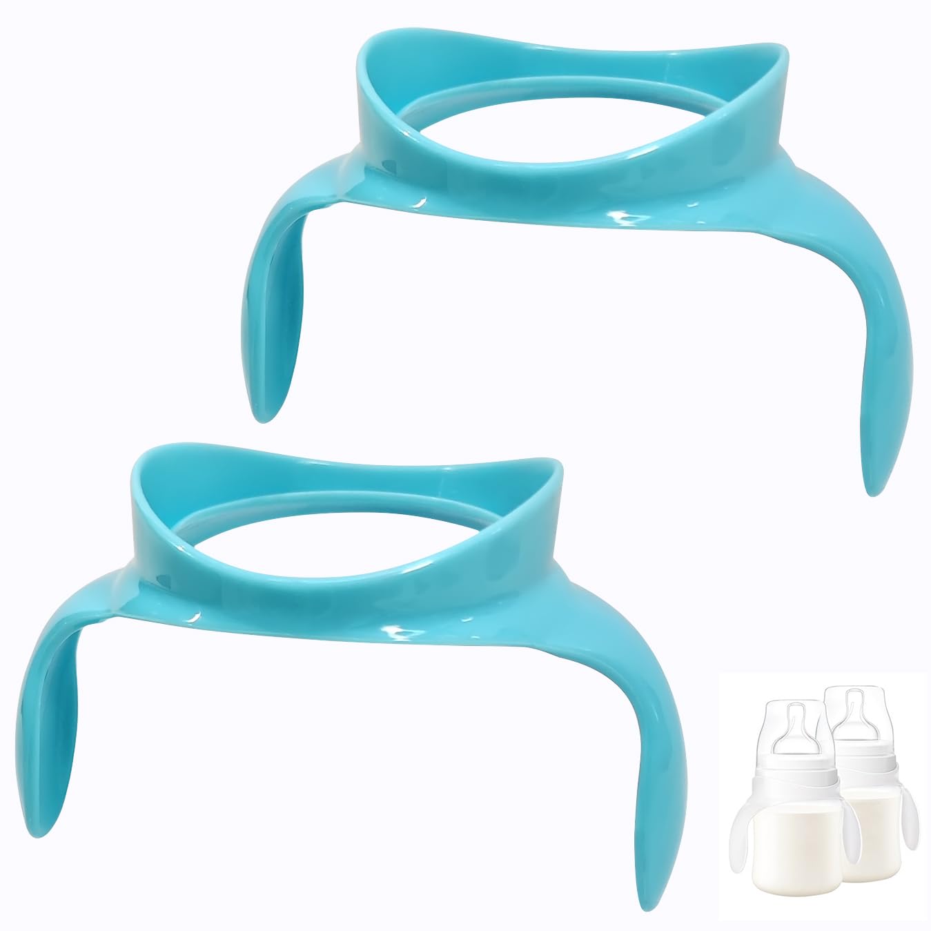 Compatible Bottle Handles For Philips Avent Anti-Colic Airfree Vent Baby Bottles, 2 Count (Blue)