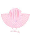 Rufflebutts Baby/Toddler Girls Pink Polka Dot And Pink Stripe Reversible Swim Hat - 0-12M