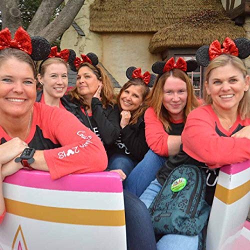 Clgift Sparkling Minnie Ears Collection: Red Sequined, Rainbow, Silver, Gold, And Blue Designs