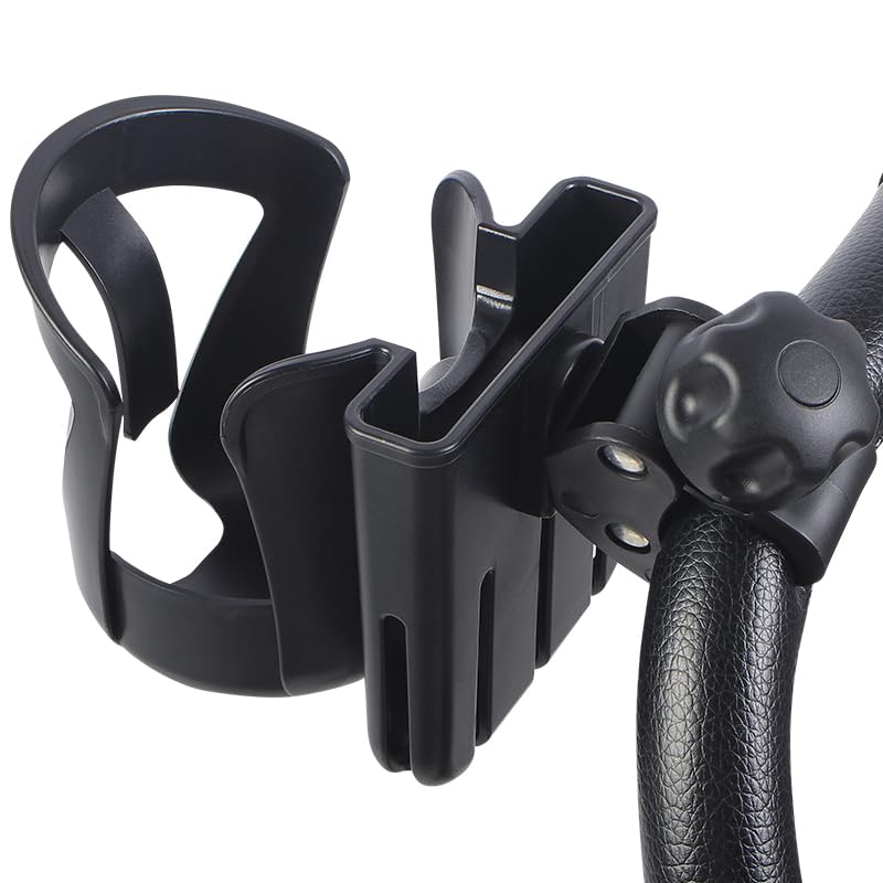 Universal Stroller Cup Holder With Phone Holder, Bike Cup Holder, Removable Bottle Holder 2-In-1 Cup Phone Holder For Baby Strol