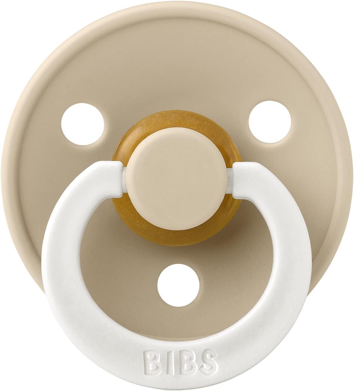 Bibs Colour Glow In The Dark Baby Pacifier  Natural Rubber, Round & Soft Nipple, Gentle Shield Prevents Skin Irritation & Moist