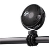 Homefy Portable Baby Stroller Mini Fan with Flexible Tripod, Rechargeable 360 Rotating Fan for Car Seat, Crib, Bike, Travel & Ou