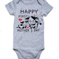 Funnycokid Happy First Mother'S Day Baby Girl Outfit Cow Bodysuit Boys Newborn Stuff Shower Gift Announcement Clothes 3-6 Months