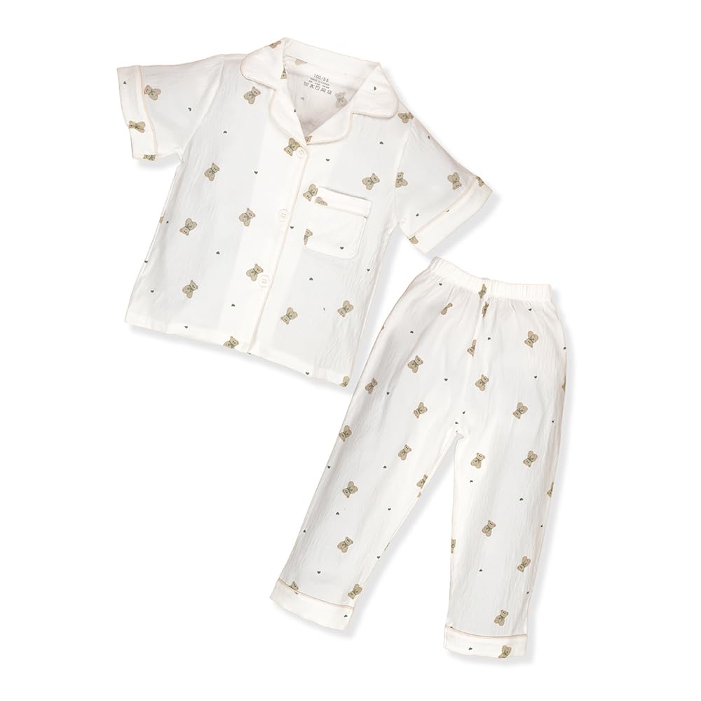 Little Surprise Box, Little Heart Sitting Ted Kids Nightsuit34Y Cream