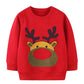 Retsugo Kids Ugly Christmas Sweater Reindeer Pullover Toddler Boy Christmas Outfit Winter Warm Fleece Elk Holiday Sweatshirt 3T/
