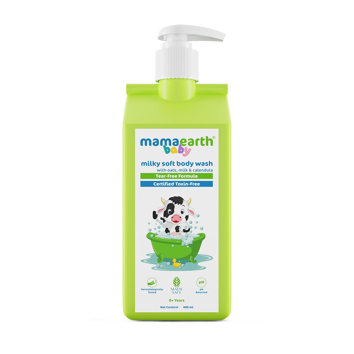 Mamaearth Milky Soft Baby Body Wash | With Oats, Milk & Calendula | Moisturizes & Nourishes For Delicate Skin | Tear-Free & Gent