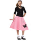 Fun World Poodle Skirt Costume, Large 12-14, Pink