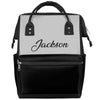 SPYORBKX Personalized Baby-Boys Diaper-Backpack Waterproof Nappy Backpack for Mom Dad Baby-Bag 11x7x15.7 Inches Grey Mommy-Bag