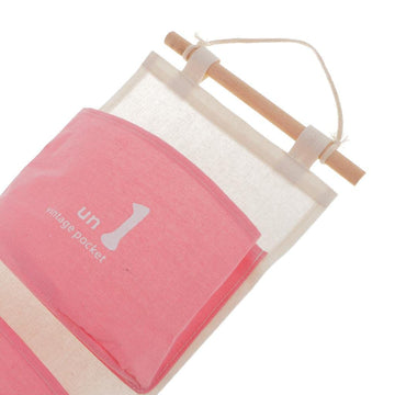 Merishopp 3 Pocket Hanging Closet Organizer Closet Door Toy Key Diaper Storage Pink|1 Piece Hammock|Closet Organizers| Household