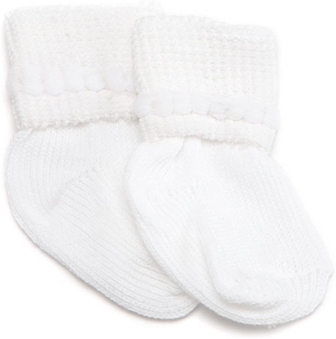 Jefferies Socks Baby Girls Boys Rock-A-Bye Bootie Socks 6 Pack, White, 0-9 Months