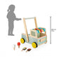 Janod - Janod - Wooden Pull-Along Ice Cream Cart/Trolley - 4 Ice Creams Included - Silent Wheels - Anti-Tip System - FSC-Certifi