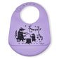 Modern-Twist Bucket-Bib, Badger Family - Lavender