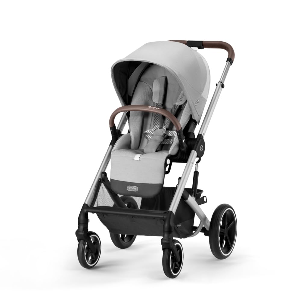 Cybex Balios S Lux Stroller FrontFacing or ParentFacing Seat Positions OneHand Fold Multiposition Recline Adjustable Leatherette